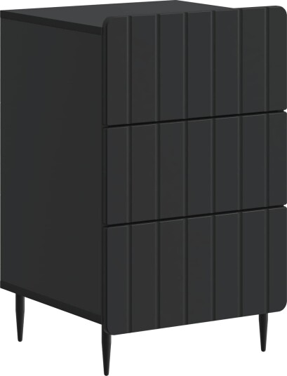 Nattbordskap med skuff Svart 43x 41 x 68 cm Konstruert tre