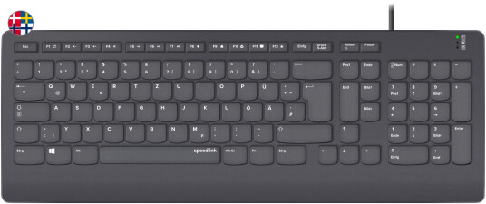 Speedlink HI-GENIC Antibakterielt Tastatur Nordisk Layout Svart Speedlink HI-GENIC Antibakterielt Tastatur Nordisk Layout Svart