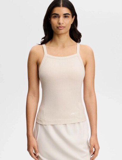 J. Lindeberg Meira Rib Tank Top   Cream   L