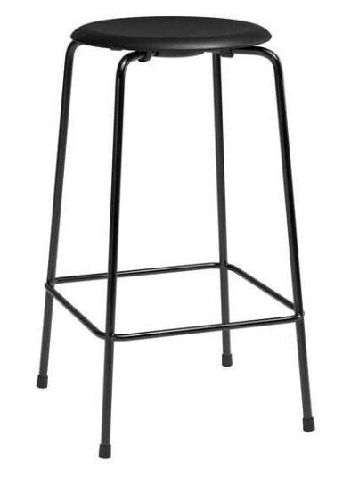 Fritz Hansen - High Dot™ Counter Stool 4-legs Intense leather Black Fritz Hansen Fritz Hansen - High Dot™ Counter Stool 4-legs Intense leather Black Fritz Hansen