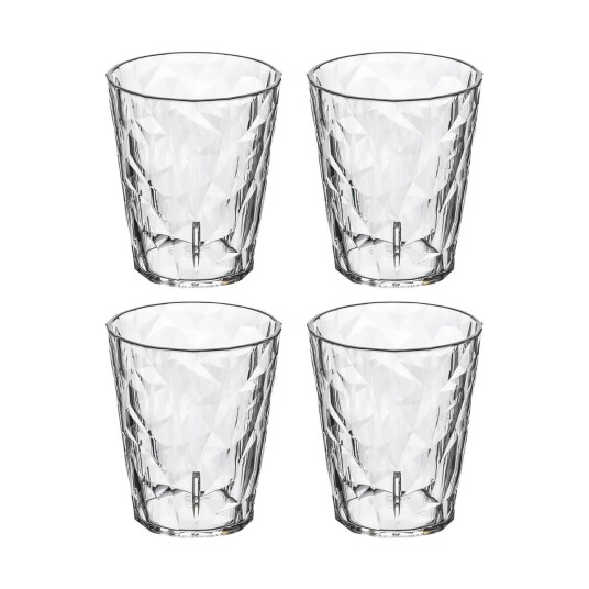 Koziol Club No. 1 drikkeglass plast 25 cl 4-pakning Krystallklar 1746513-01-0 1746510-01-0