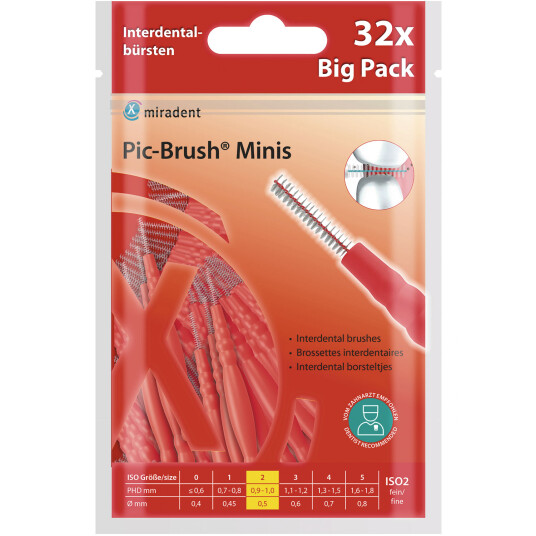 Interdentalbørster 32 pcs. MIRADENT Pic- Brush Minis 0,5 mm ISO 2