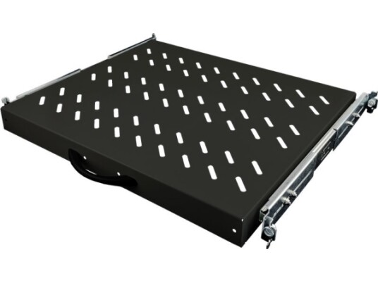 Alantec Uttrekkshylle 19" 1U Dybde 570 Mm Svart 4 Festepunkter Alantec SA PW 19 1U 570 4 C
