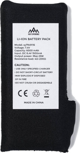Heat Experience 6000mAh batteri til vest/jakke