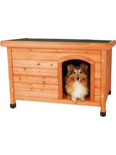 Trixie Hundehus Flatt Tak S-M i Treverk - Justerbare Ben - Brun Trixie Hundehus Flatt Tak S-M i Treverk - Justerbare Ben - Brun