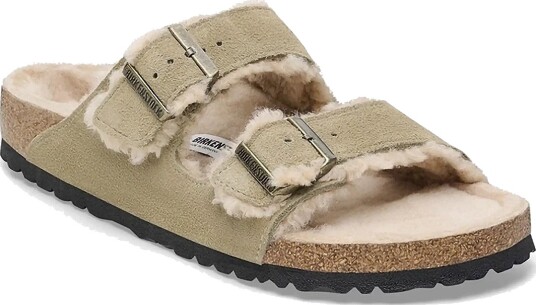 Birkenstock Arizona Shearling Leve Taupe Laf Grey 43