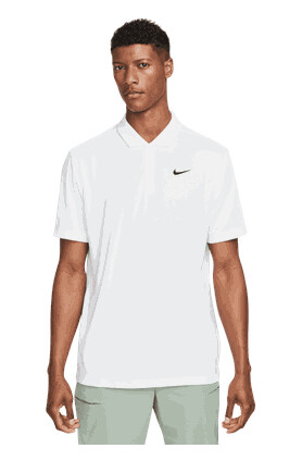 Nike Court Dri FIT Tennis Polo poloskjorte herre White M