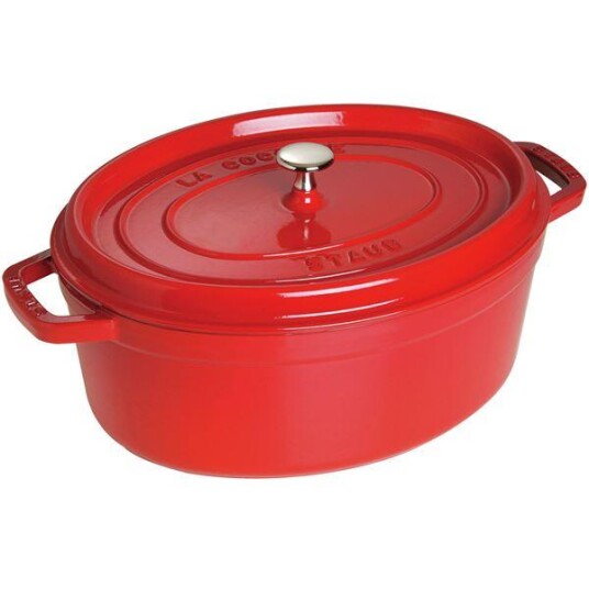 Staub  La Cocotte oval gryte 31 cm 5,5L rød