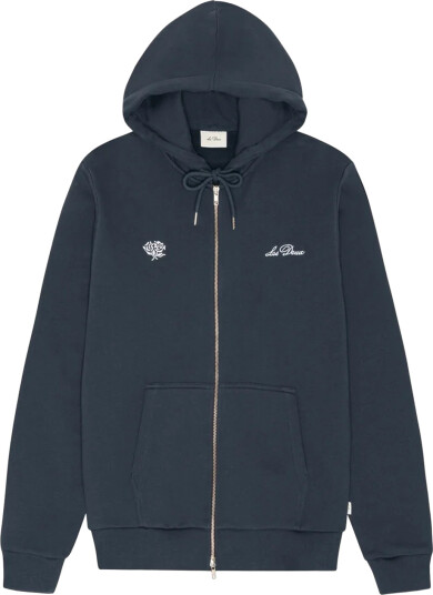 Les Deux Deux Zipper Hoodie Blå M