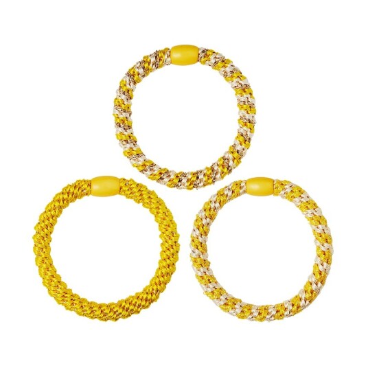 Kicks Beauty KICKS Beauty Woven Hair Tie Yellow 3 P