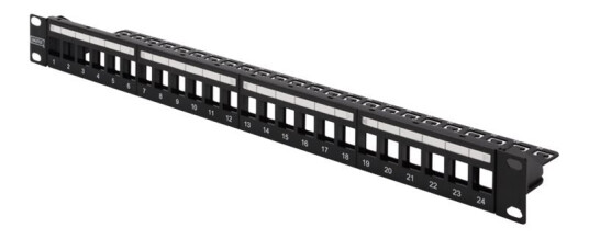 Digitus Professional Dn-91411-Lf - Pluggbord (Blankt) - Rackmonterbar - Stp - Svart Ral 9005 - 1U - 19" - 24 Porter