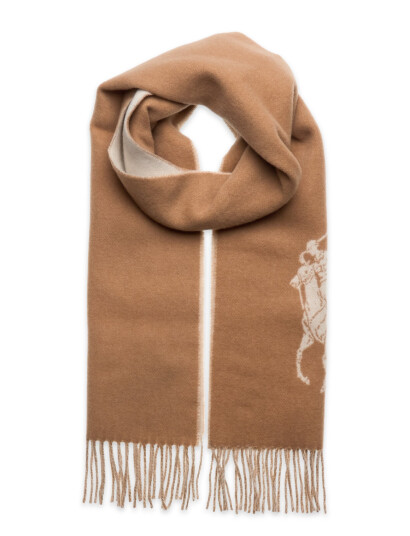 Polo Ralph Lauren Big Pony Wool Scarf - Brown - ONE SIZE Polo Ralph Lauren Big Pony Wool Scarf - Brown - ONE SIZE