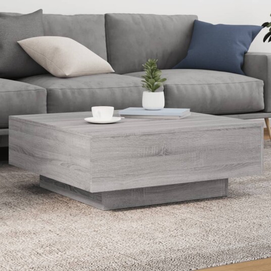  Salongbord grå 80x80x31 cm konstruert tre 8721012251700