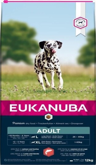 Eukanuba Voksen Hundefôr Large Breed med Laks og Bygg 12 kg