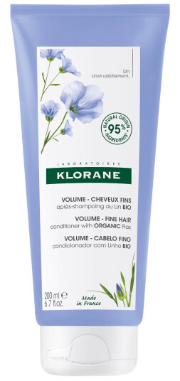 KLORANE Volumising Conditioner with Organic Flax Fibre for Fine Limp Hair 200ml