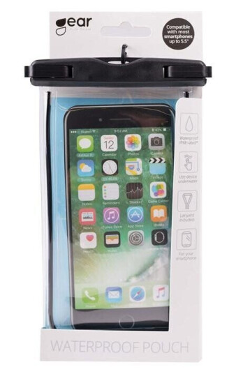 Gear Vanntett Mobilveske TPU for Mobil opp til 6,7" - Transparent/Svart