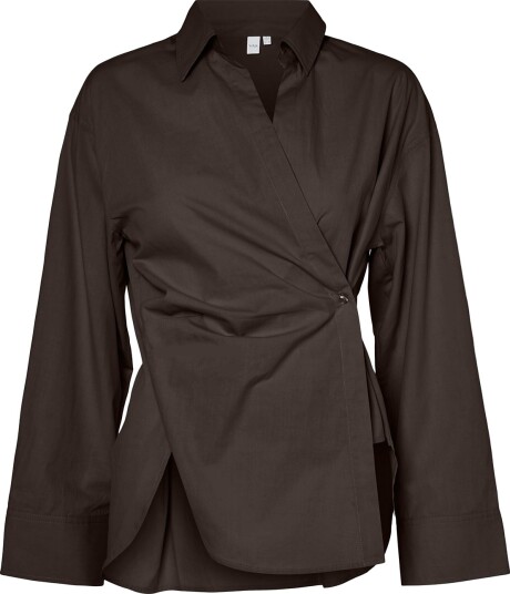 YAS Yasaremia Ls Shirt S. Brown 34