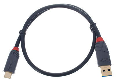 Lindy USB-C til USB A-kabel 0,5m 10 Gbit/s Sort