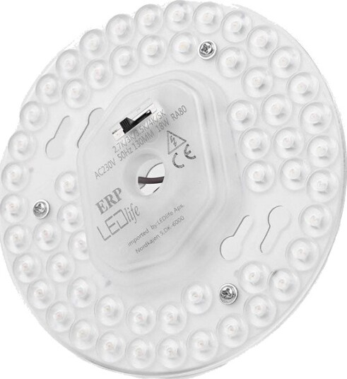 Ledlife Ø13 cm / 18W LED innsats med linser Flicker free valgfrie CCT erstatter G24 sirkelrør og kompaktrør Dimbar : Ikke dimbar Ledlife Ø13 cm / 18W LED innsats med linser Flicker free valgfrie CCT erstatter G24 sirkelrør og kompaktrør Dimbar : Ikke dimbar