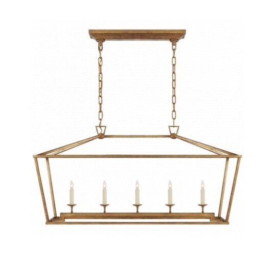 Darlana Medium Linear Lantern Gilded Iron