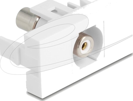 Delock Easy 45 Trykklåsmodul Rca 1 Gang Hvit