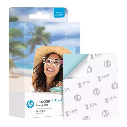 HP Sprocket (3x4) Fotopapir 8,9 x 10,8 cm - 50 stk. HP Sprocket (3x4) Fotopapir 8,9 x 10,8 cm - 50 stk.