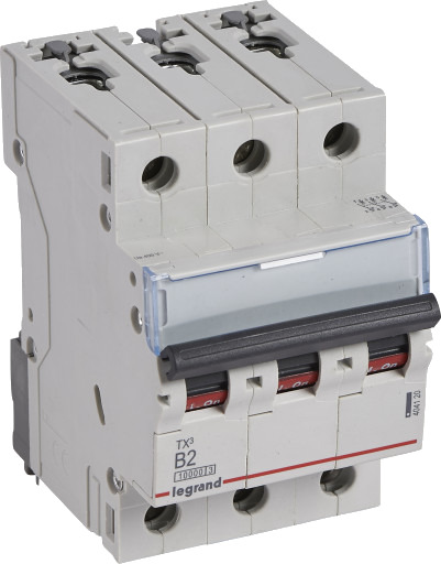Legrand TX³ MCB automatsikring B2 3P 3M 10/10kA Legrand TX³ MCB automatsikring B2 3P 3M 10/10kA