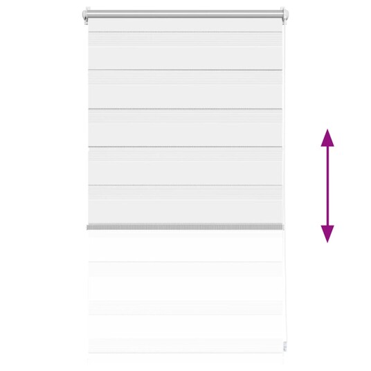 vidaXL Zebra Gardiner 50 x 100 cm Hvit