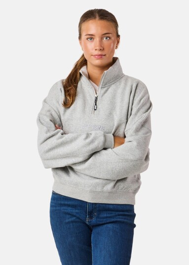 Huski Wear W oversize Sweater Grey melange XS Høstjakker Huski Wear W oversize Sweater Grey melange XS Høstjakker