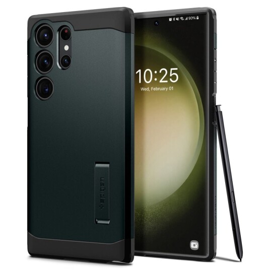 Spigen Tough Armor Mobildeksel til Samsung Galaxy S23 Ultra - Svart