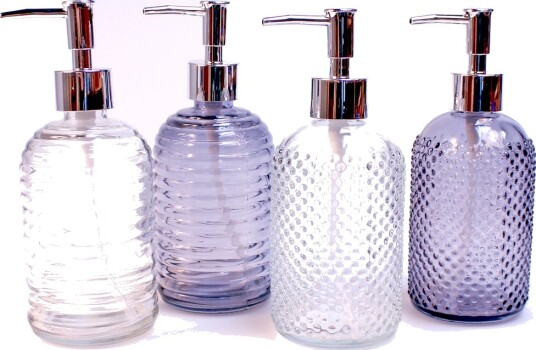 SÅPEPUMPE GLASS 500ML ASSORTERT