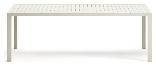 Kave Home Culip Hagebord, Hvit alu, 220x100 Unoliving 1731510-01-0 1731510-03-0