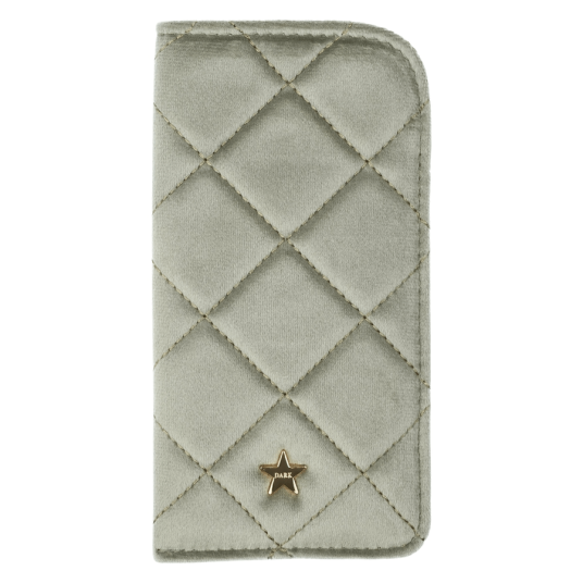 DARK Velvet Quilted Eyewear Case Milieu Green