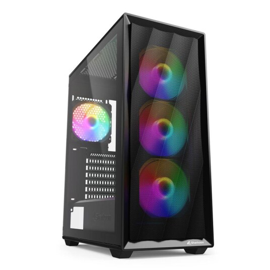 Sharkoon Vk4 Rainbow Atx 1Xglas Schwarz Sharkoon Vk4 Rainbow Atx 1Xglas Schwarz