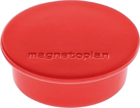 Magnetoplan Discofix Rundmagnet "Color" Rød Med Fullkjerne Ferritt Holde Kraft Ca. 2,2 Kg 1662006