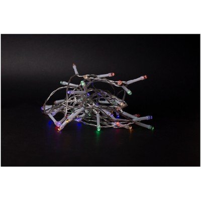 4 meter utendørs LED julelysslynge Batteri IP44 timer 48 LED multicolor