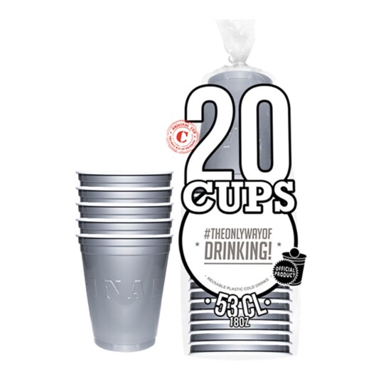 Original Cup Partycups Sølv - 20-pakning
