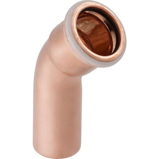 Geberit Mapress 18 mm Halvbend 45° med Muffe for Hydraulikk og Tilbehør