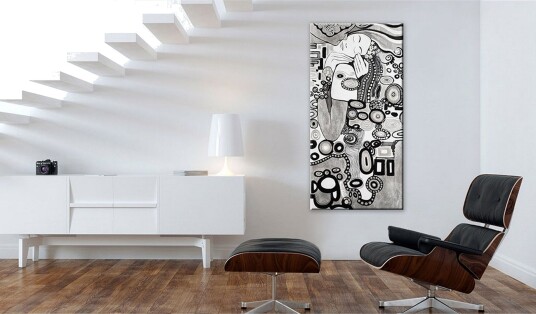 Tavle Sølv Love 30X60 Artgeist sp. z o. o.