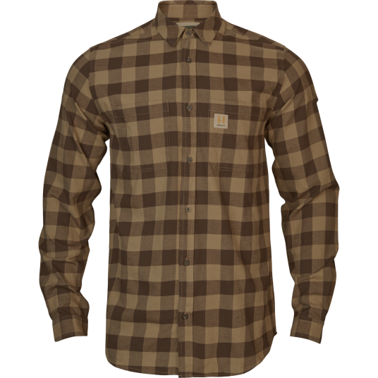 Härkila Skandinavisk L/S Skjorte Herre Antique Bronze Check 4XL 4XL