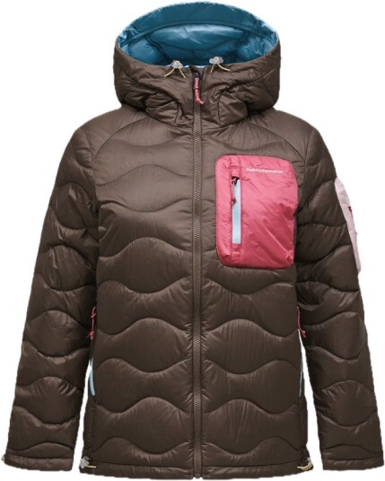 Peak Performance W Helium Utility Down Hood Terrain Tan/mountain Blush/ L
