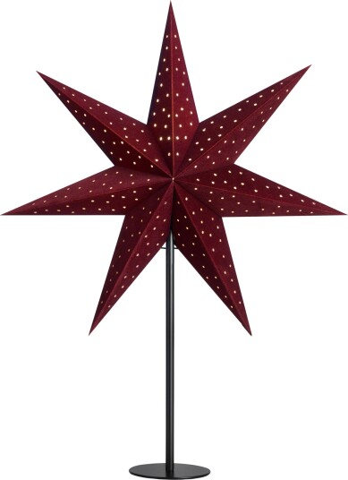Markslöjd CLARA Bordstjerne 45 cm Rød/Sort