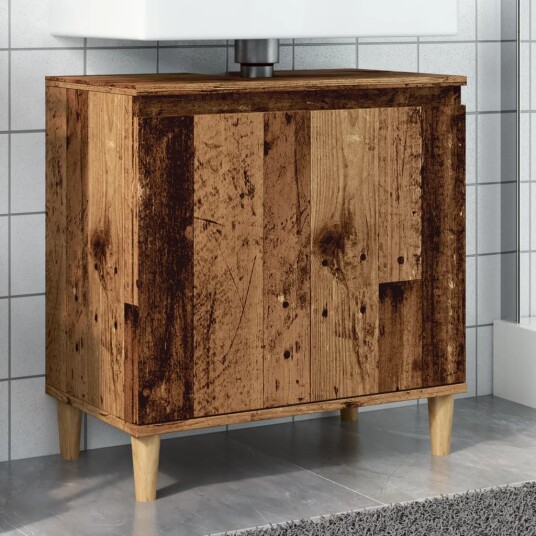 vidaXL Servantskap gammelt tre 58x33x60 cm konstruert tre