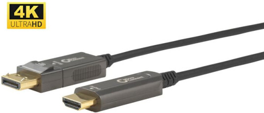 MicroConnect 30 m Premium DisplayPort til HDMI Adapterkabel - 4K 60 Hz Støtte, Svart MicroConnect 30 m Premium DisplayPort til HDMI Adapterkabel - 4K 60 Hz Støtte, Svart
