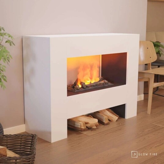 Glow Fire Fallada Omc 600 - Hvit (HYB-50-120WH-logset600)