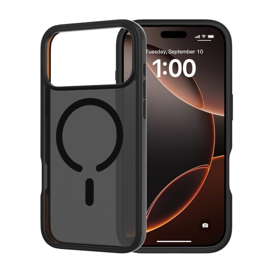 Ferrelli iPhone 17 Pro Drop Case Mag deksel svart/oransje