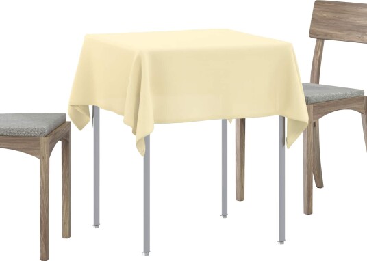 vidaXL Bordduk Torget Kremhvit 140 x 140 cm Polyester