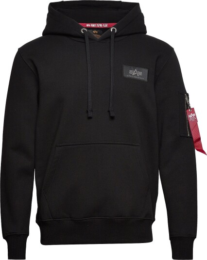 Alpha Industries Backprint Hoodie Camo Print Black L