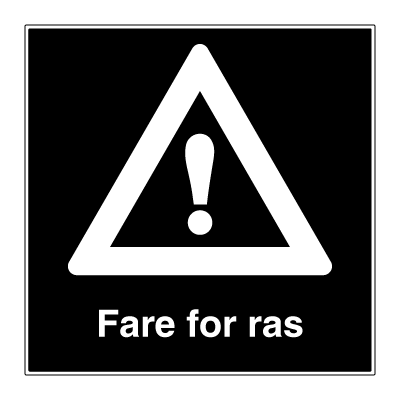 Jo Safety Fare for ras skilt Privatrettslig fareskilt Privatrettslige 6309013 Jo Safety Fare for ras skilt Privatrettslig fareskilt Privatrettslige 6309013