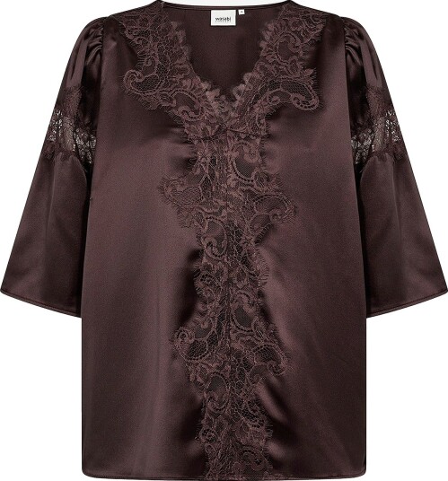 Wasabiconcept Kortermet bluse Wa Amalia 10 Brun